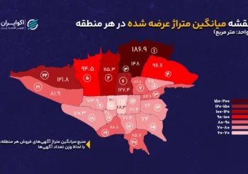 خانه‌های کدام مناطق تهران بزرگ‌ترند؟ | از خانه‌های ۶۲ متری تا ۱۸۷ متری شمال شهر